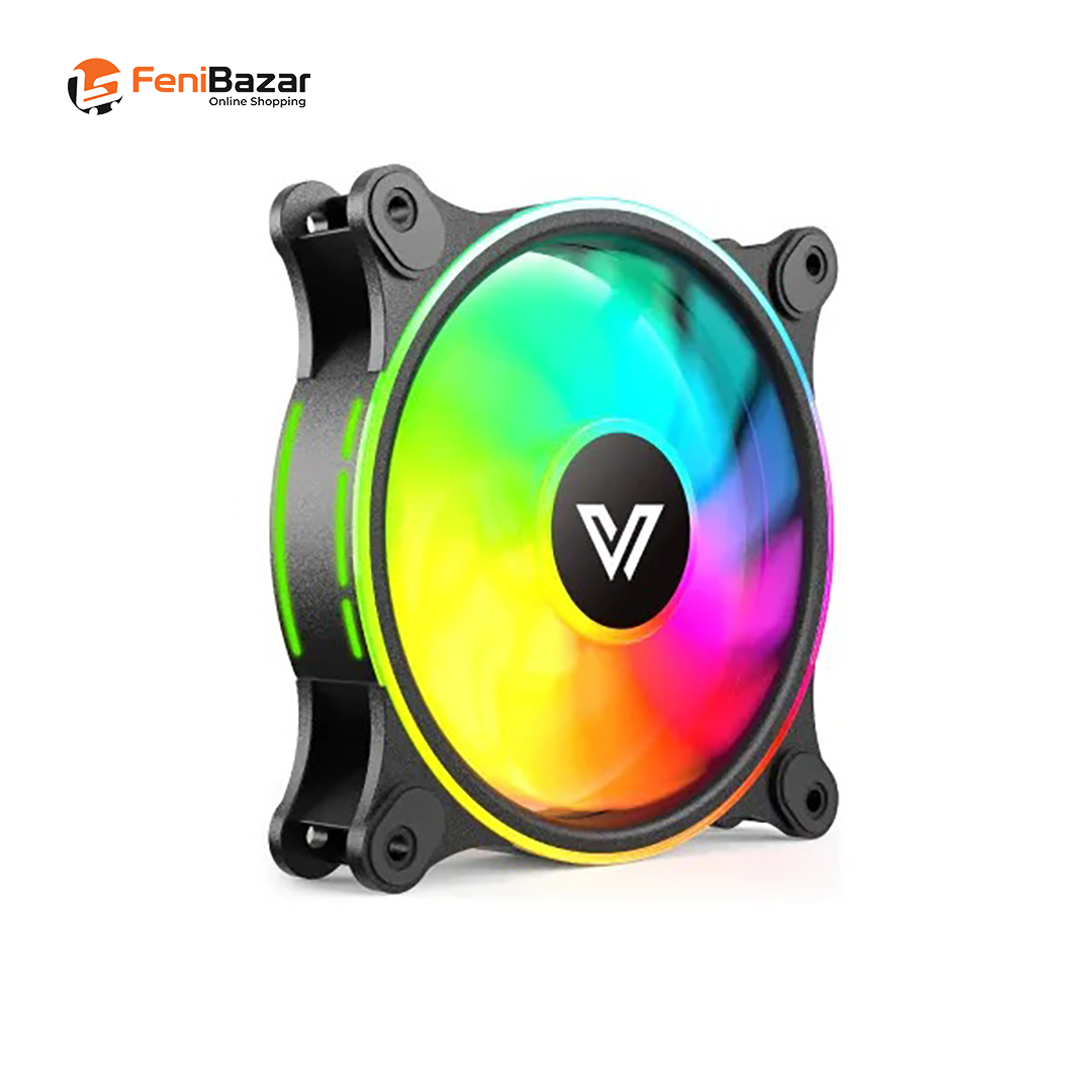VALUE-TOP 1298ARGB-S BLACK COLOR 12CM SINGLE RING LIGHT ARGB SLAVE FAN
