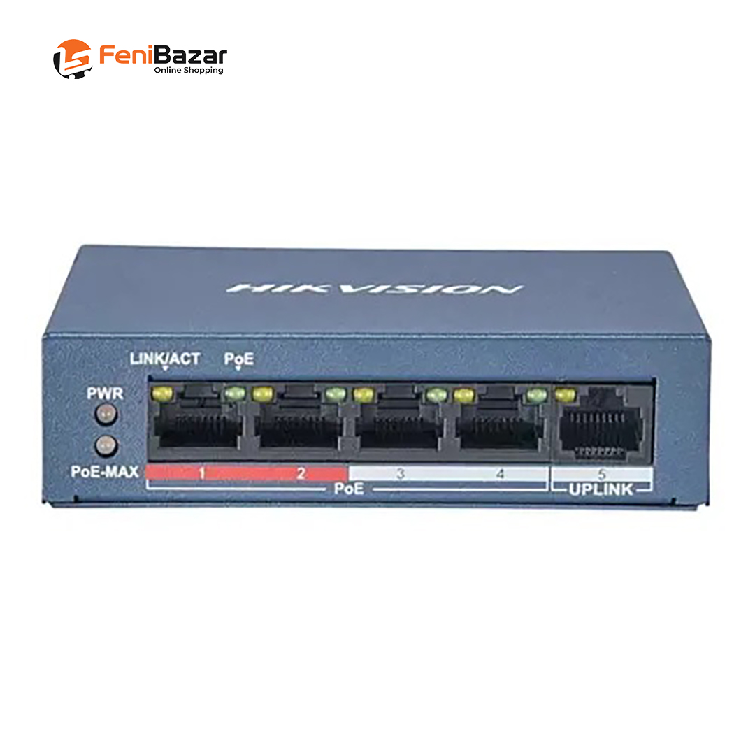 Hikvision DS-3E0105P-E/M(B) 4-Port Fast Ethernet Unmanaged POE Switch