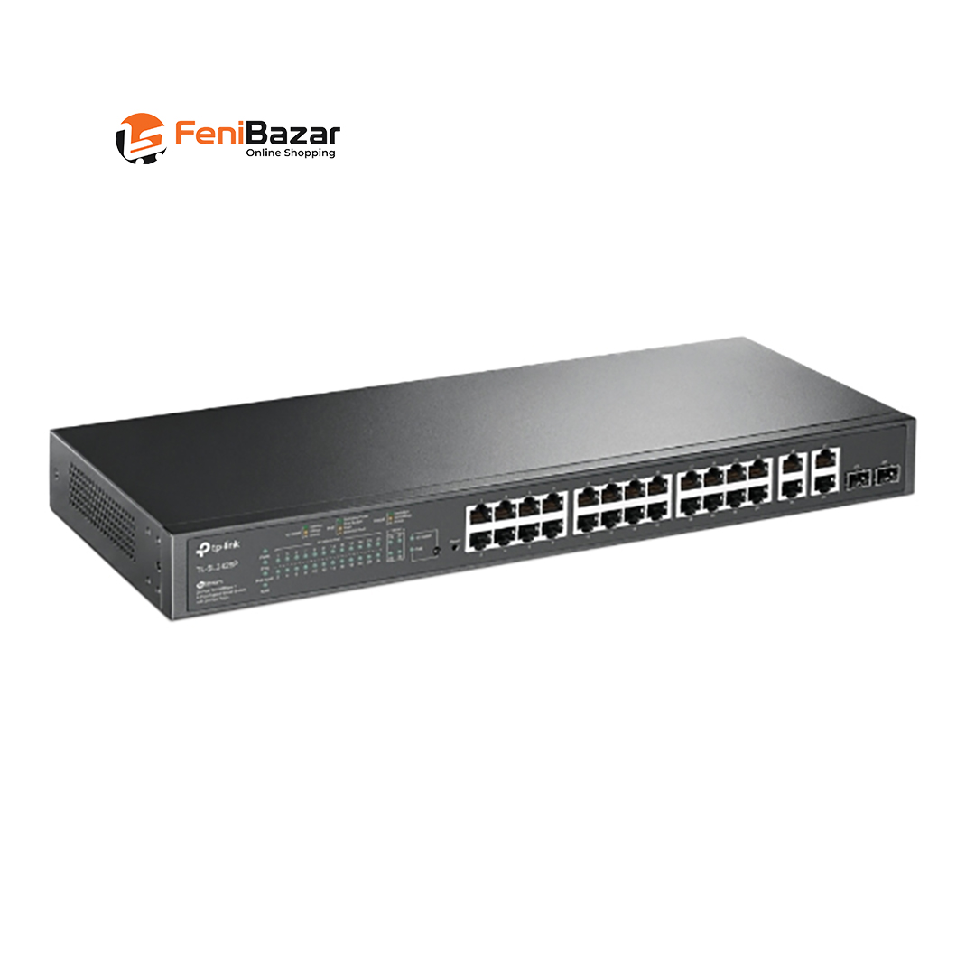 TL-SL2428P JetStream 24-Port 10/100Mbps + 4-Port Gigabit Smart Switch with 24-Port PoE+