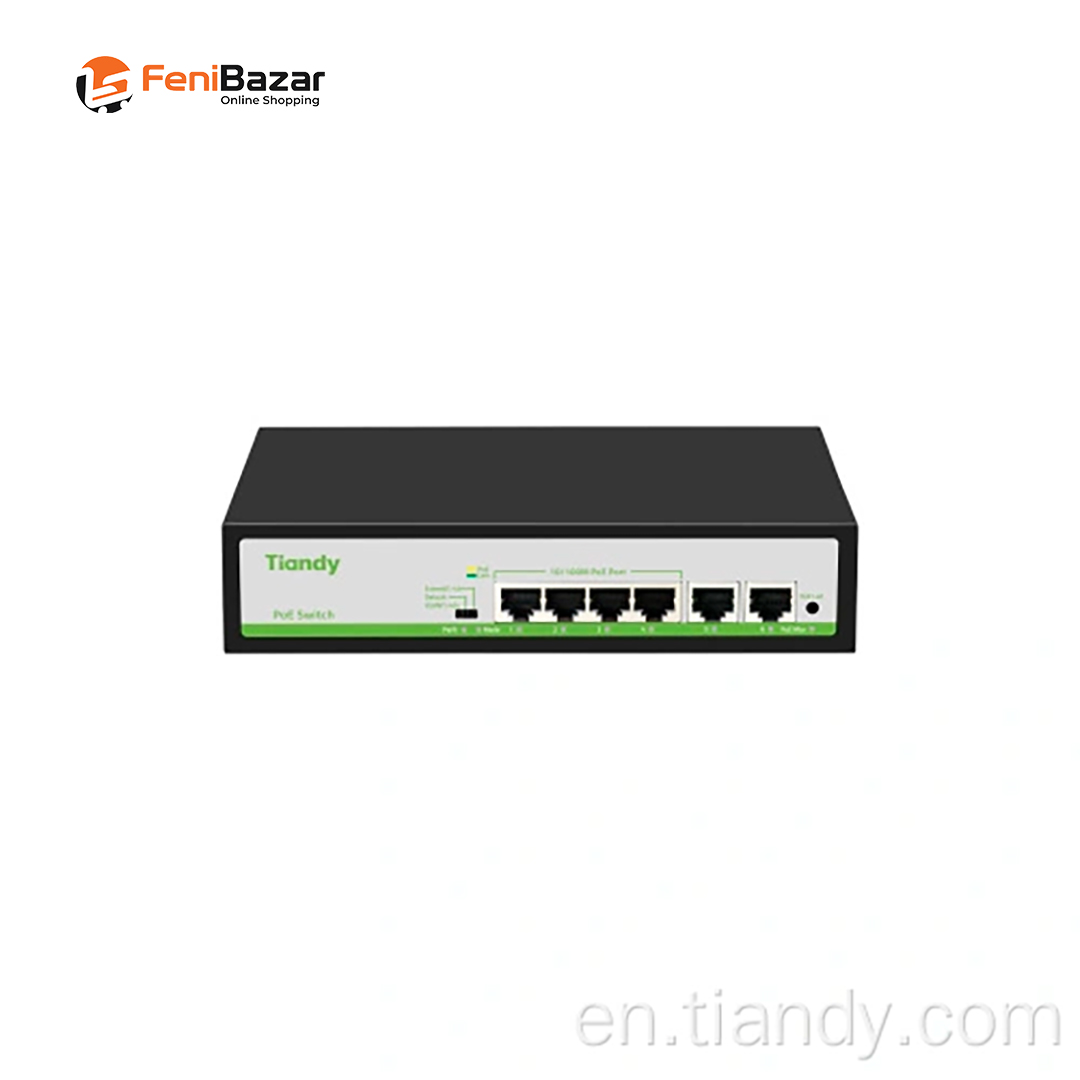 4CH PoE Switch with Uplink Ports