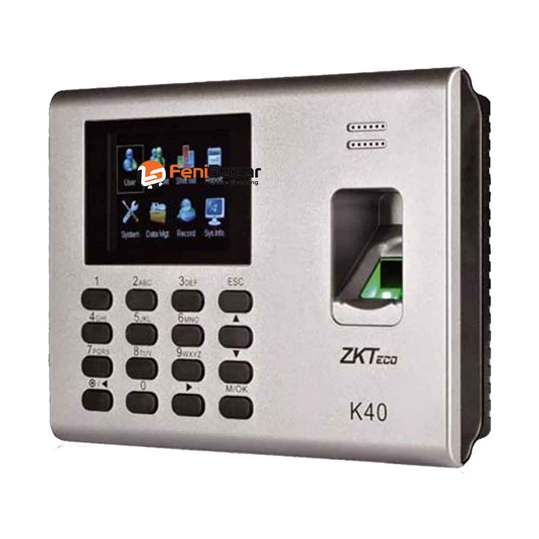 ZKTeco K40 Fingerprint Time Attendance & Access Control Terminal with Adapter