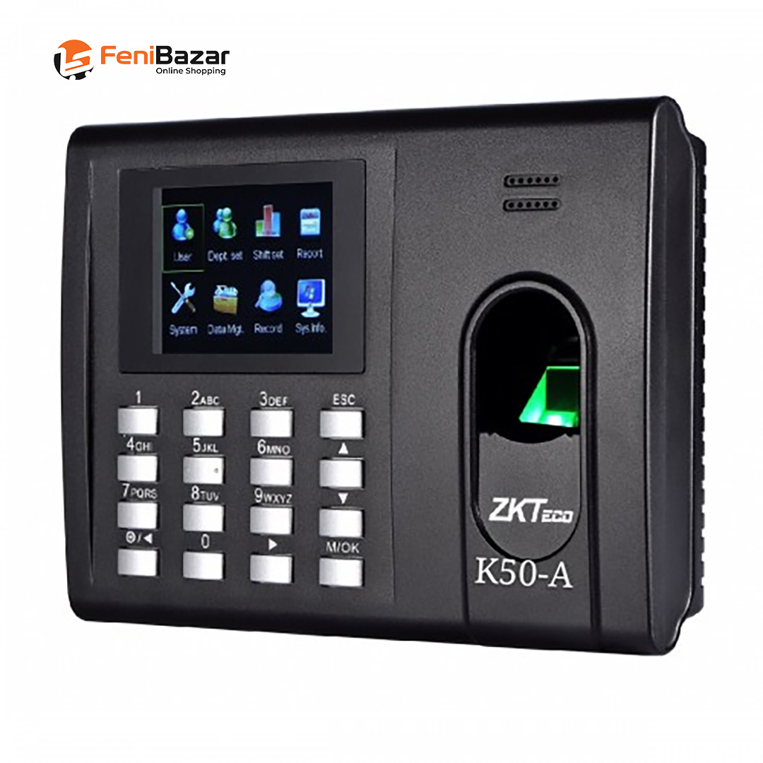 ZKTeco K50A Fingerprint Time Attendance & Access Control Terminal with Adapter