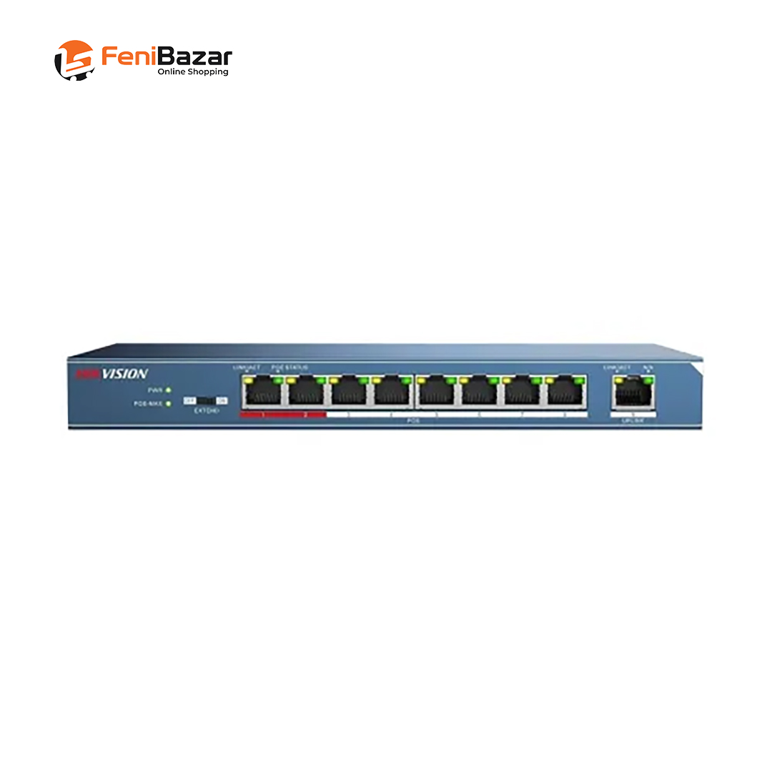 Hikvision DS-3E0109P-E/M 8 Port Unmanaged PoE Switch