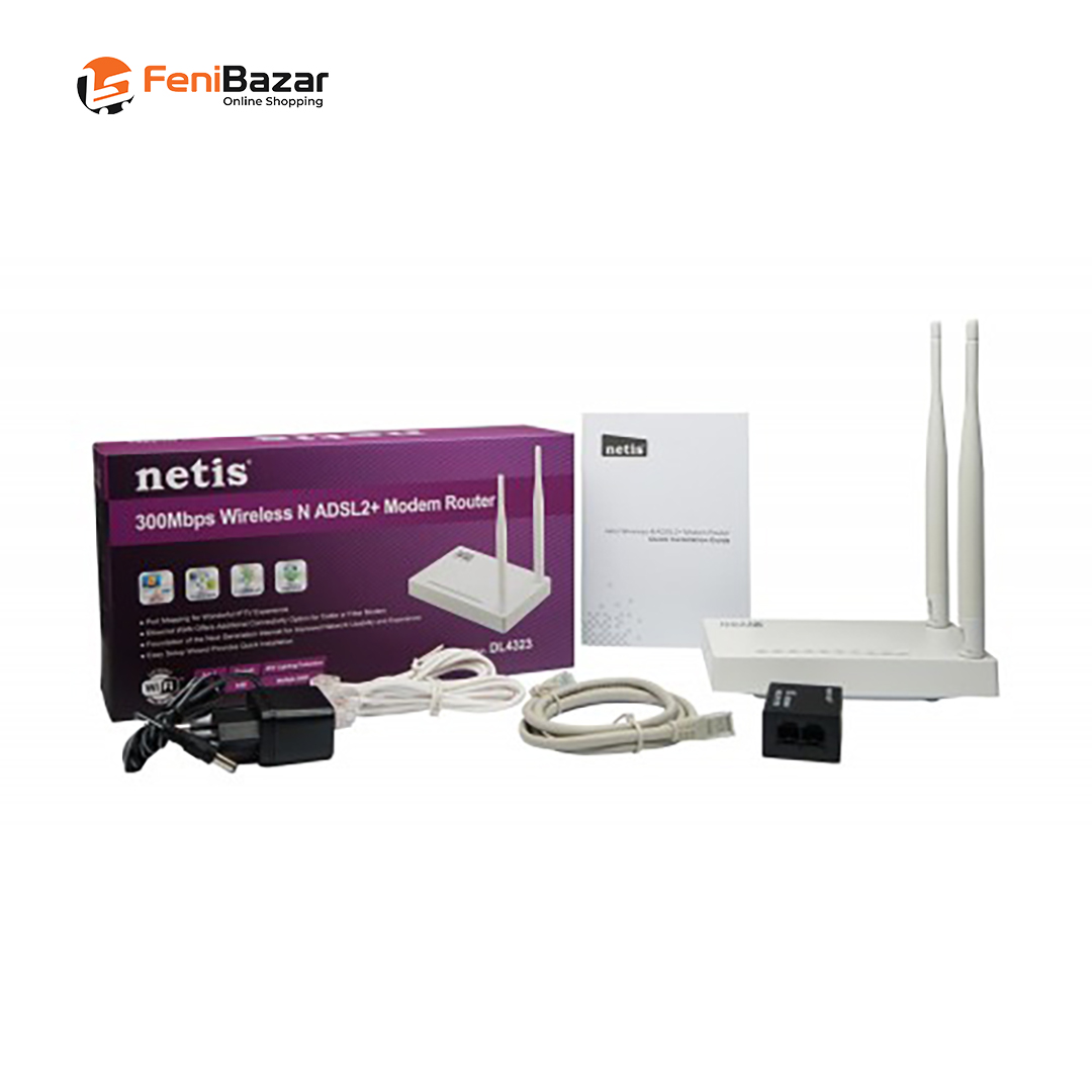 Netis DL4323 300Mbps Wireless N ADSL2+ Modem Router