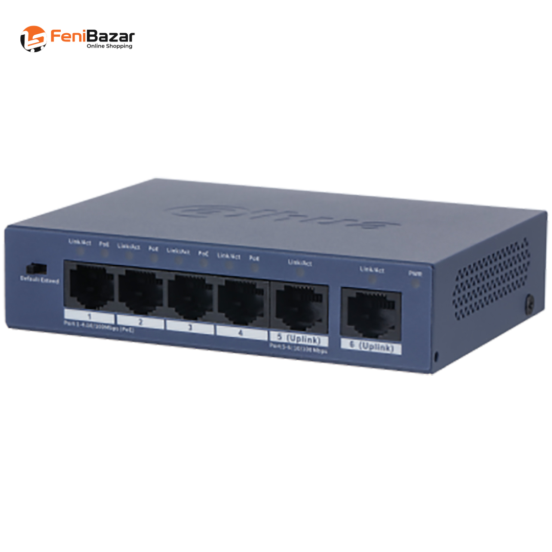 DH-S3006-4ET-36 6-Port Unmanaged Desktop Switch with 4-Port PoE